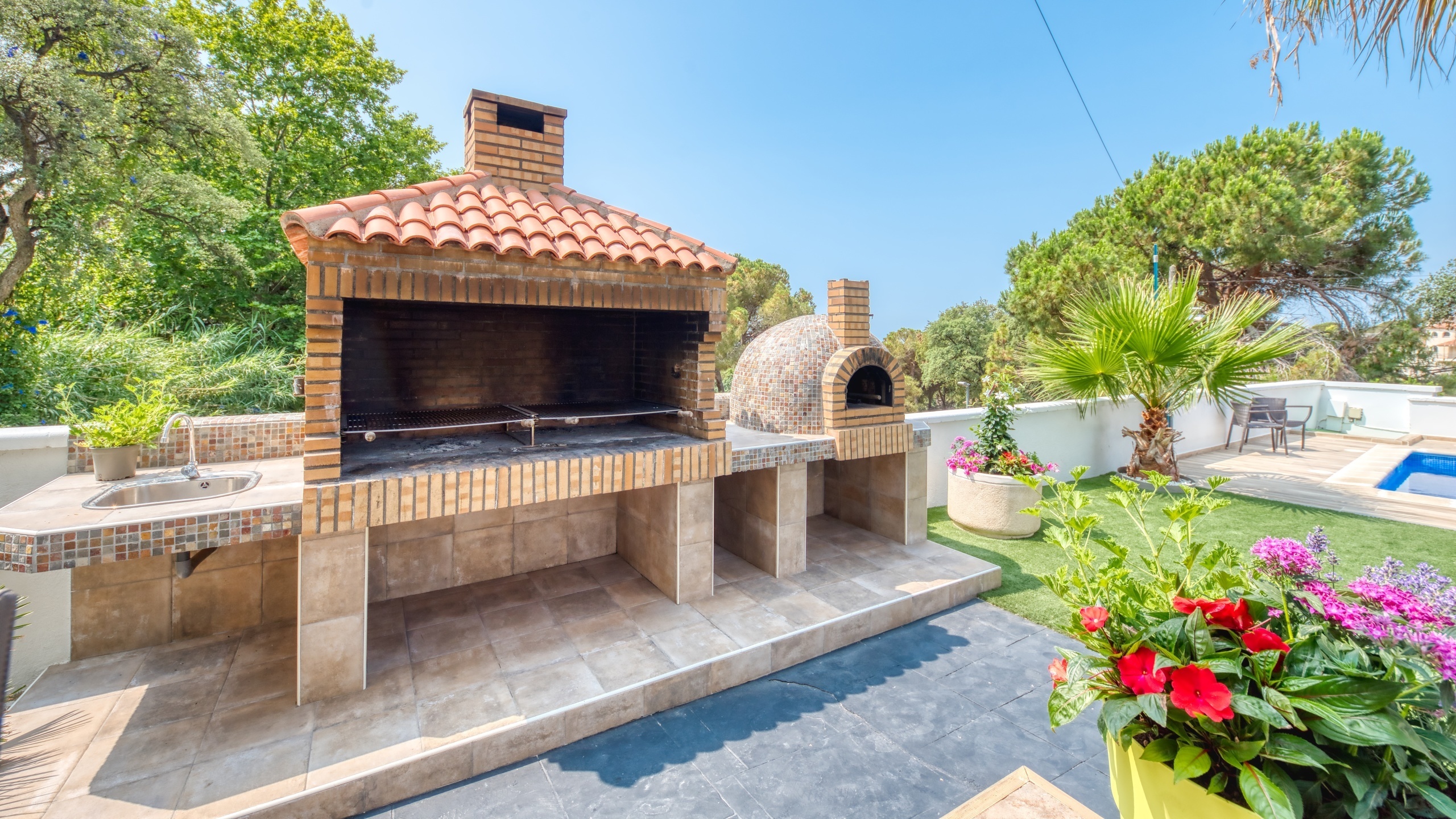 Villas de vacaciones Costa Brava España - Villa Marcella - Área de barbacoa
