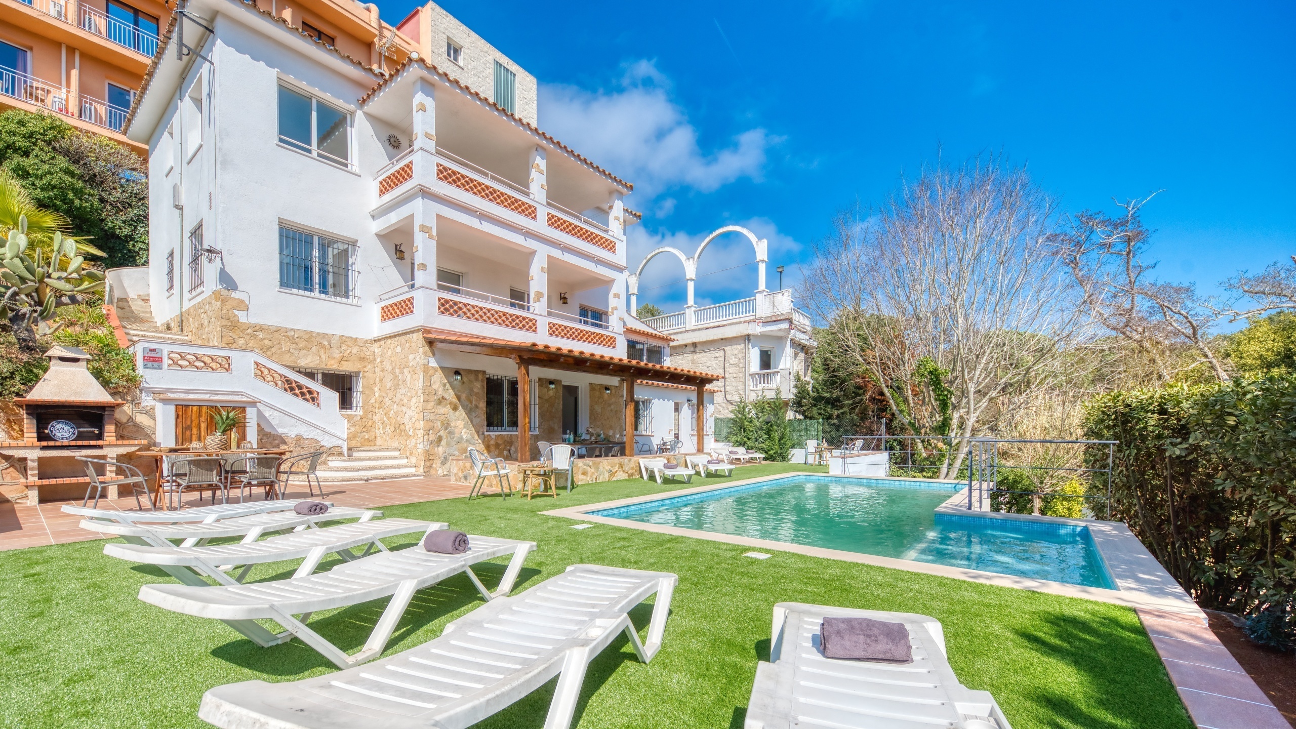 Villas de vacaciones Costa Brava España - Villa Pilar - Tumbonas