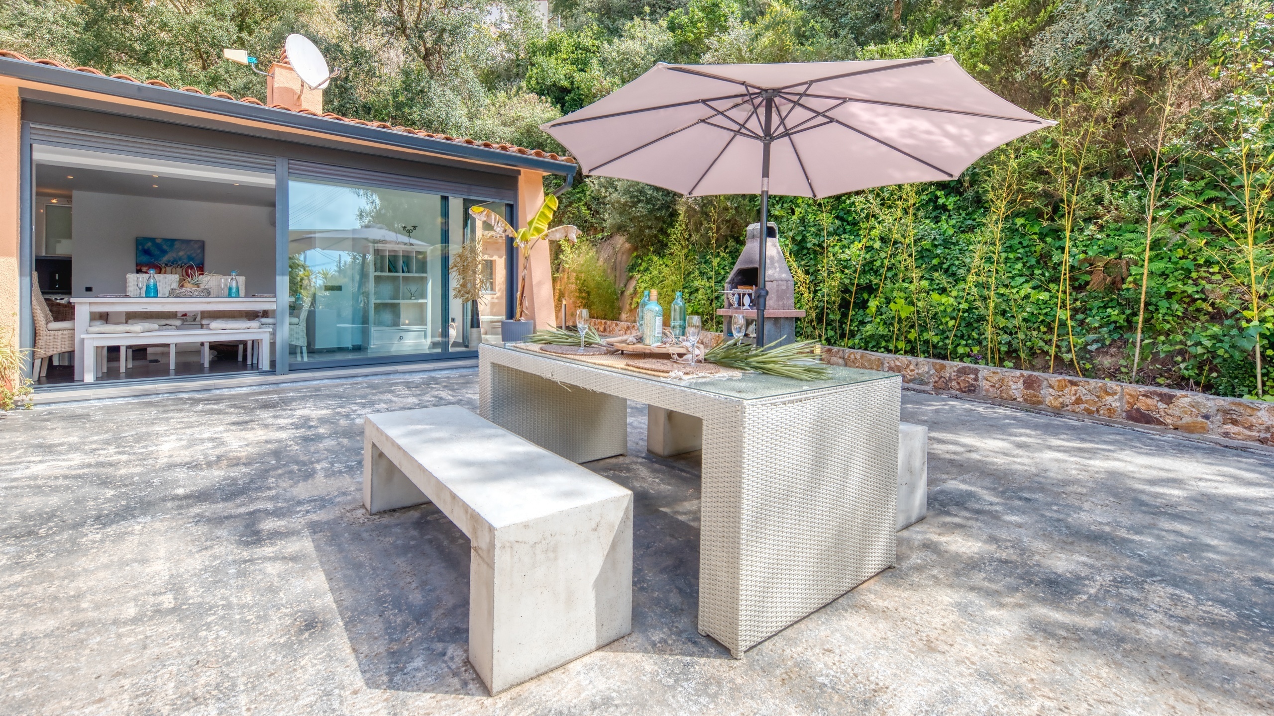 Villas de vacaciones Costa Brava España - Villa Olivia - Área de barbacoa