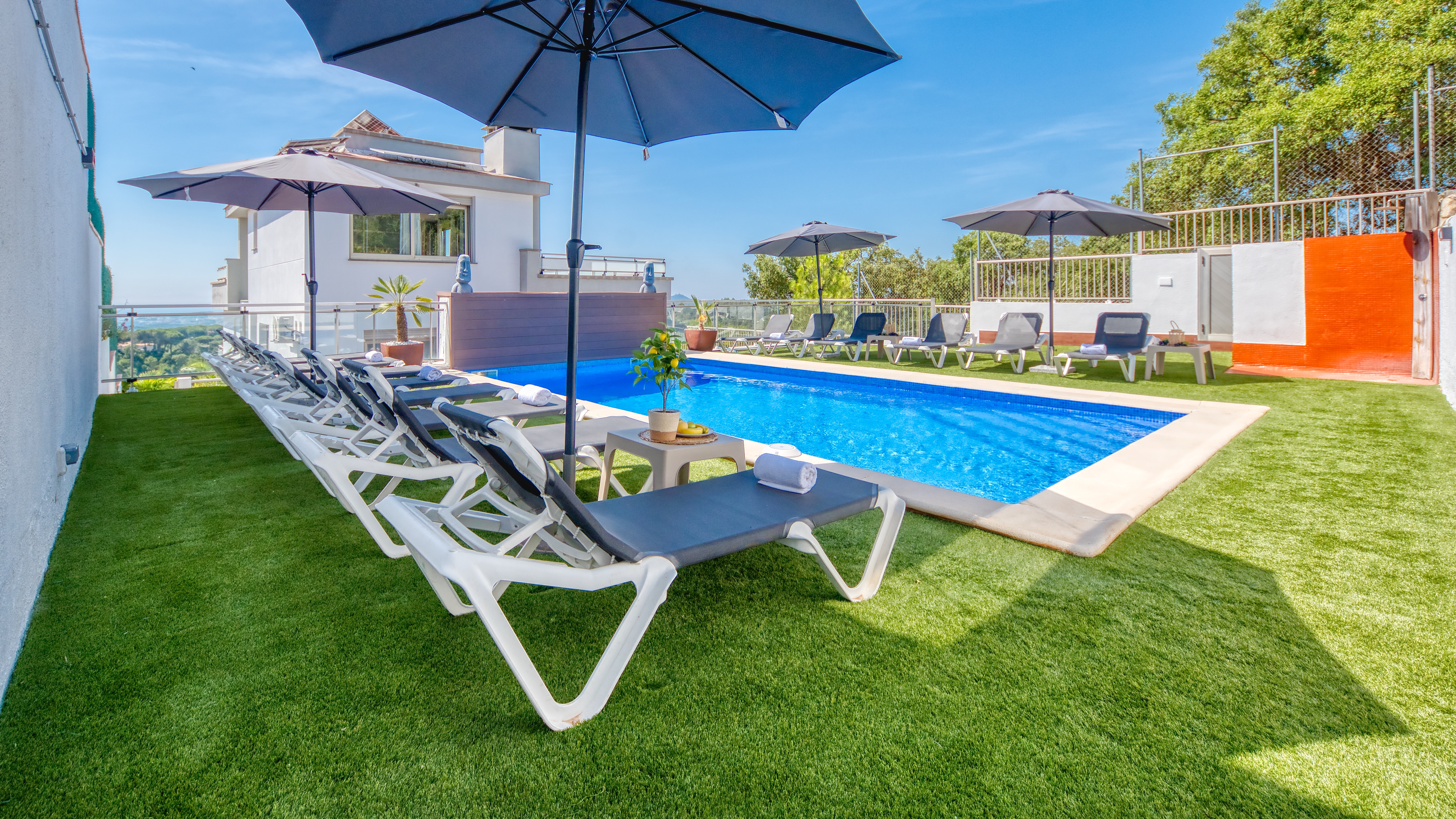 Villas de vacaciones Costa Brava España - Villa Sandy Beach - Tumbonas