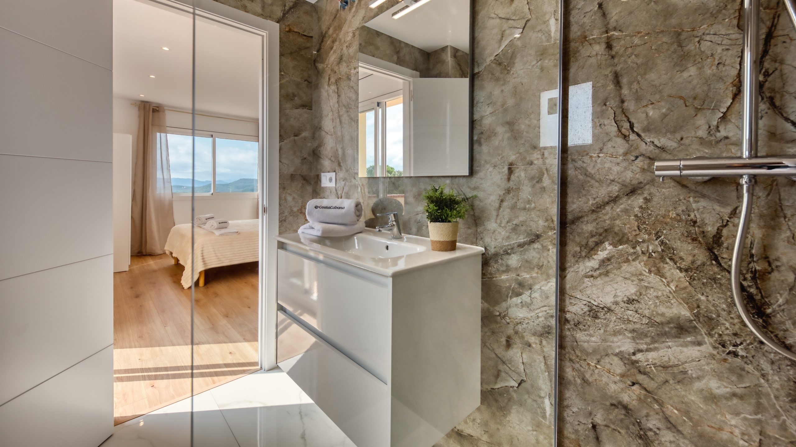 Villas de vacaciones Costa Brava España - Villa La Luna - Baño en suite 
