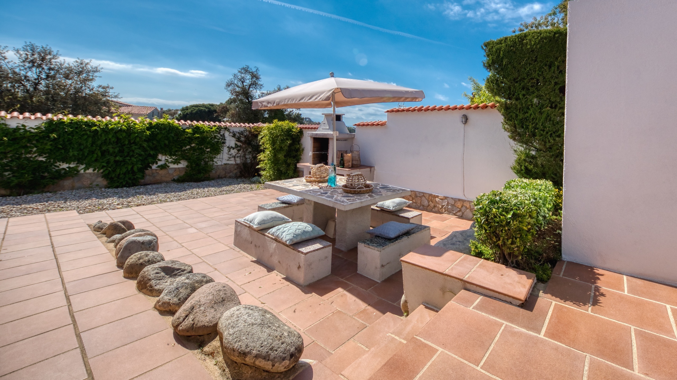 Villas de vacaciones Costa Brava España - Villa Elfi - Área de barbacoa