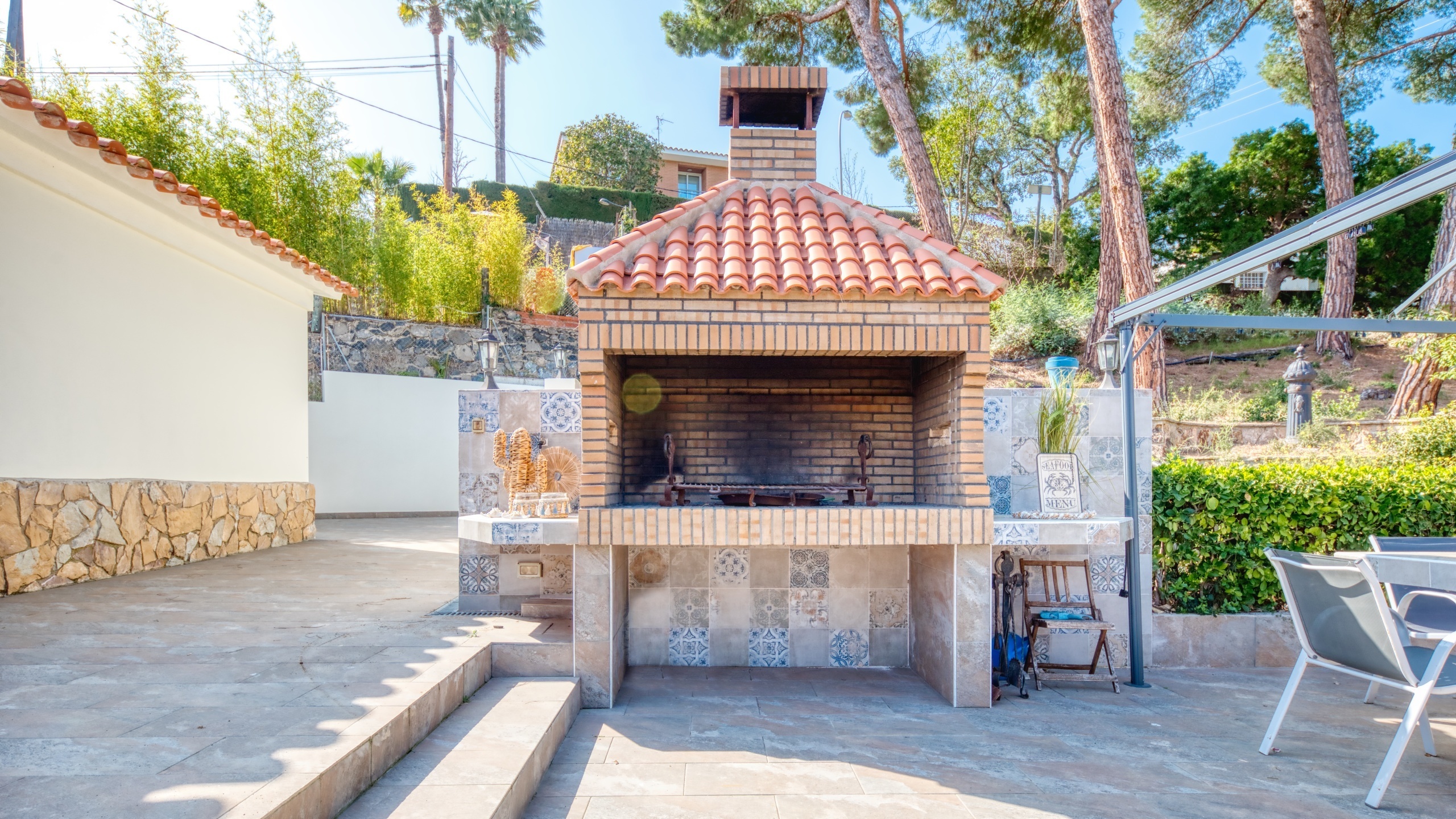 Villas de vacaciones Costa Brava España - Villa Palmera - Área de barbacoa