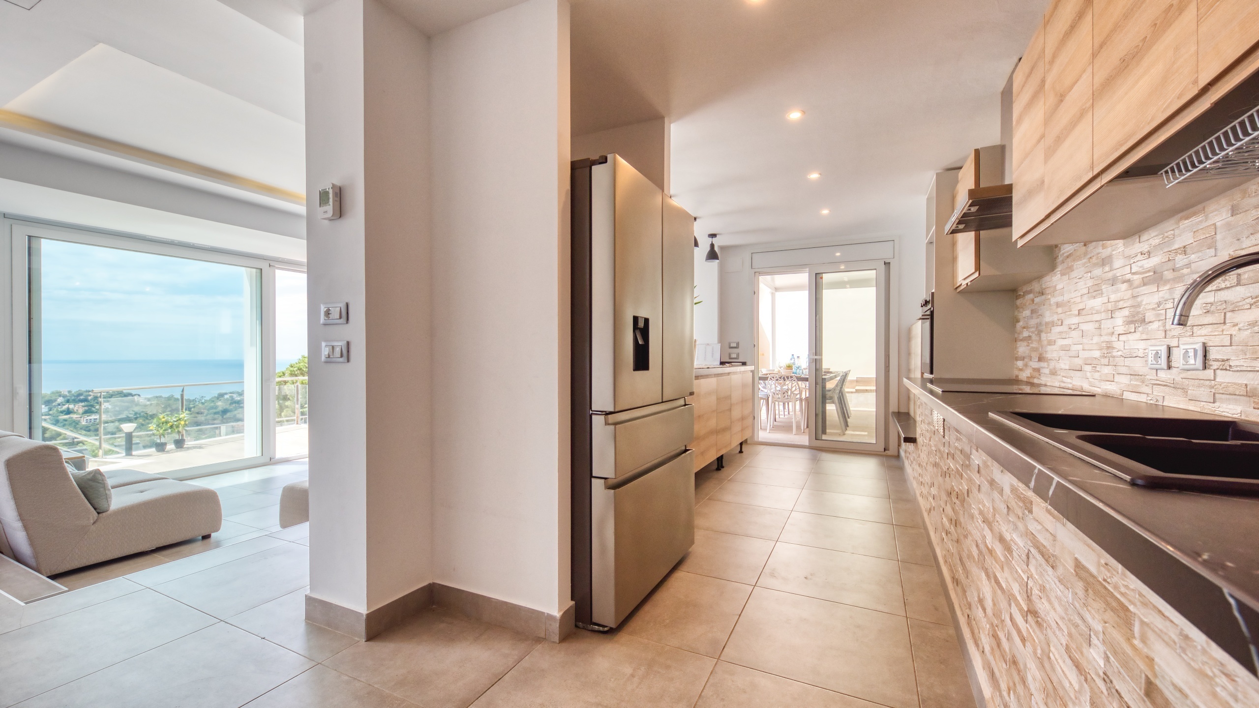 Villas de vacaciones Costa Brava España - Villa BellaVista - Cocina abierta