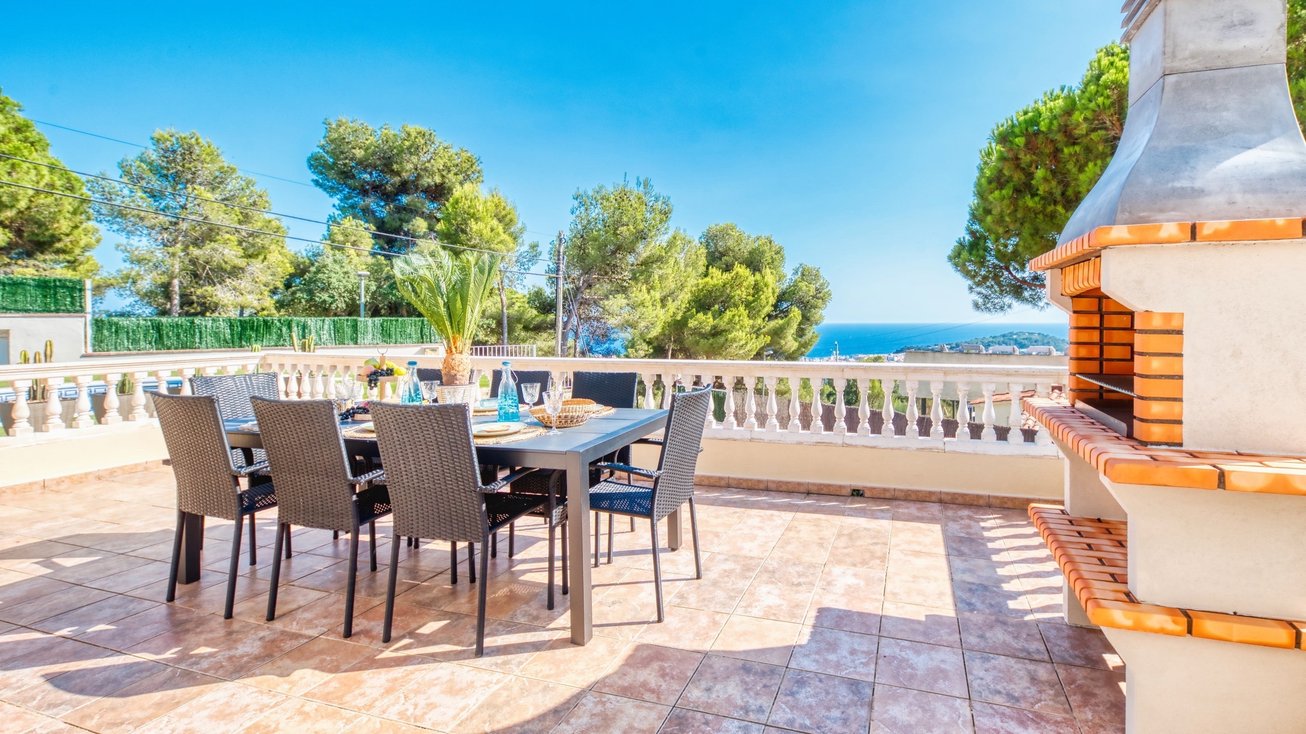 Villas de vacaciones Costa Brava España - Villa Ibiza - Área de barbacoa